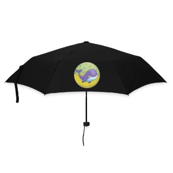 Blue whale Cute Kawaii Cartoon Clipart Animal Pet - Umbrella (small) - black - Front