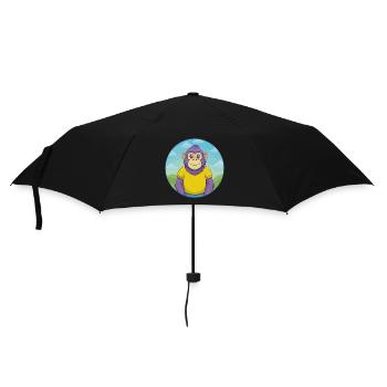 Bonobo Cute Kawaii Cartoon Clipart Animal Pet - Umbrella (small) - black - Front