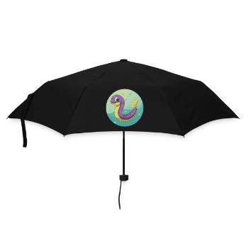 Eel Cute Kawaii Cartoon Clipart Animal Pet - Umbrella (small) - black - Front