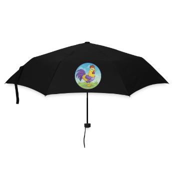 Rooster Cute Kawaii Cartoon Clipart Animal Pet - Umbrella (small) - black - Front