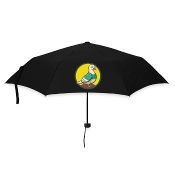 Taube Niedliche Kawaii Cartoon Clipart Haustier Tier - Regenschirm (klein) - Schwarz - Vorne