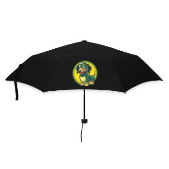 Dachshund Dog Cute Kawaii Cartoon Clipart Animal - Umbrella (small) - black - Front