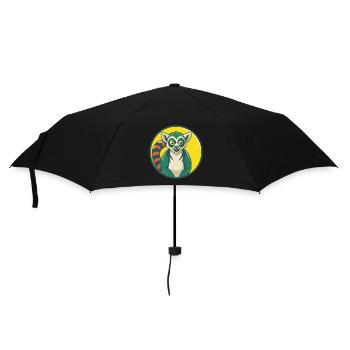 Lemur Cute Kawaii Cartoon Clipart Pet Animal - Umbrella (small) - black - Front