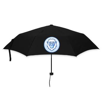 Baboon Blue Kawaii Cartoon Character Clipart Pet - Umbrella (small) - black - Front