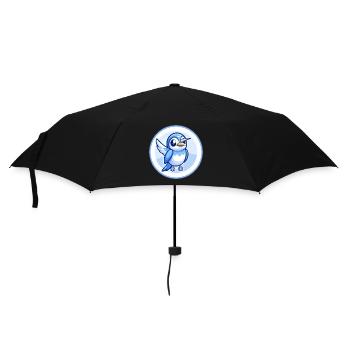 Bee Eater Blue Kawaii Cartoon Character Clipart - Umbrella (small) - black - Front