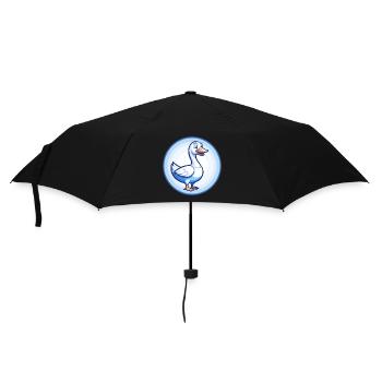 Oie Bleu Kawaii Dessin Animé Personnage Clipart Animal de compagnie - Parapluie standard - noir - Devant