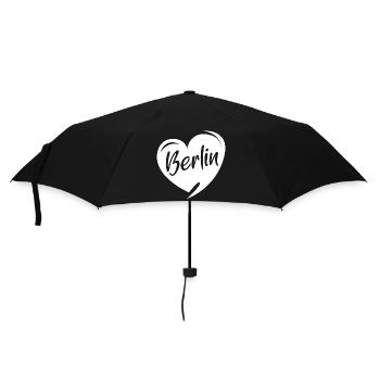 Berlin Liebe Herz Symbol Logo Illustration Stadt - Regenschirm (klein) - Schwarz - Vorne