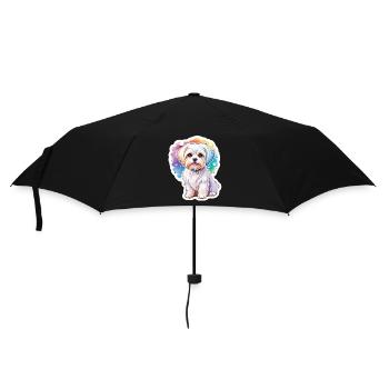 Malteser Wasserfarben - Regenschirm (klein) - Schwarz - Vorne