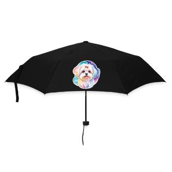 Malteser Wasserfarben - Regenschirm (klein) - Schwarz - Vorne