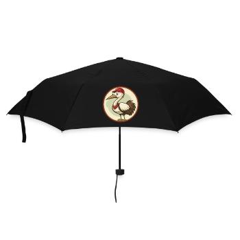 grue coloré kawaii dessin animé personnage clipart - Parapluie standard - noir - Devant