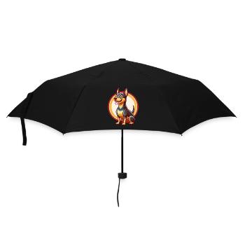 German Pinscher Dog Funny Kawaii Cartoon Animal - Umbrella (small) - black - Front
