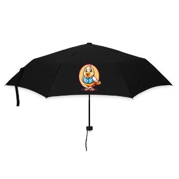 Canary Bird Funny Kawaii Cartoon Clipart Animal - Umbrella (small) - black - Front