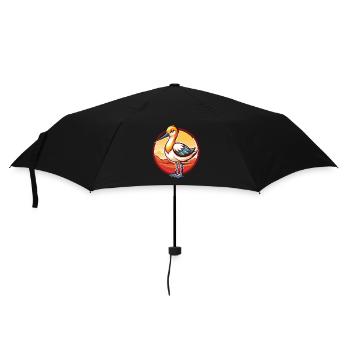 Avocet Funny Kawaii Cartoon Clipart Animal Pet - Umbrella (small) - black - Front