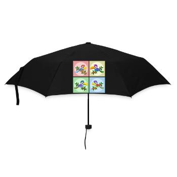 Perroquets colorés - Parapluie standard - noir - Devant