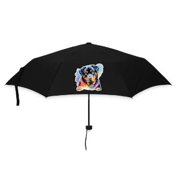 Aquarelles Rottweiler - Parapluie standard - noir - Devant