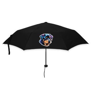 Aquarelles Rottweiler - Parapluie standard - noir - Devant