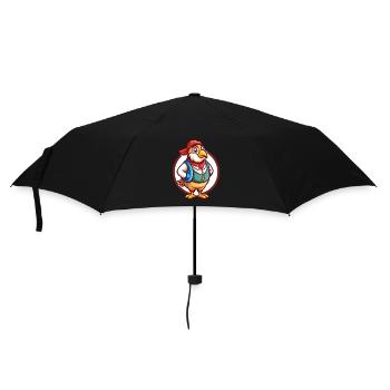 perdrix drôle kawaii dessin animé clipart animal de compagnie - Parapluie standard - noir - Devant