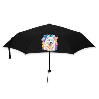 Samoyed watercolors - Umbrella (small) - black - Front