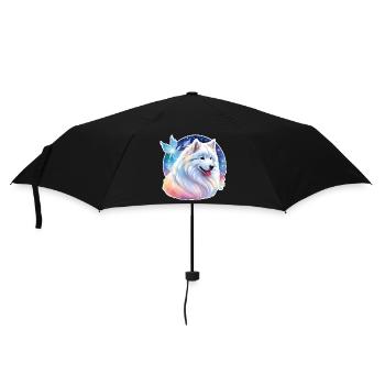 Samoyed watercolors - Umbrella (small) - black - Front