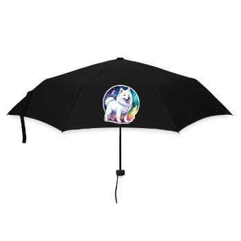 Samoyed watercolors - Umbrella (small) - black - Front