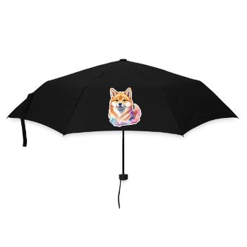 Shiba Inu Watercolors - Umbrella (small) - black - Front