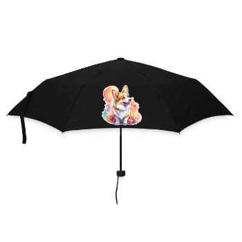 Welsh Corgi Pembroke Watercolor - Umbrella (small) - black - Front