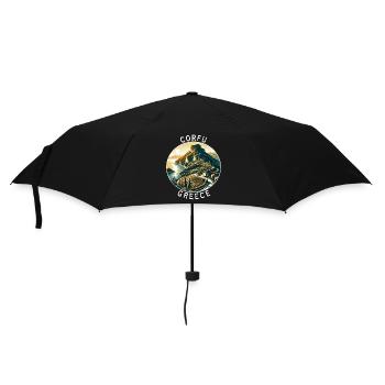 Korfu Griechenland Insel Design - Regenschirm (klein) - Schwarz - Vorne