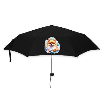 Poméranien Poméranien Aquarelle - Parapluie standard - noir - Devant