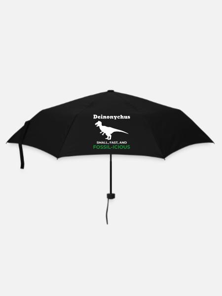 Deinonychus Dinosaur Dino Paleontologist Fossil - Umbrella (small) - black