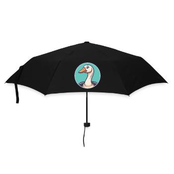 oie kawaii dessin animé personnage animal visage d’animal - Parapluie standard - noir - Devant
