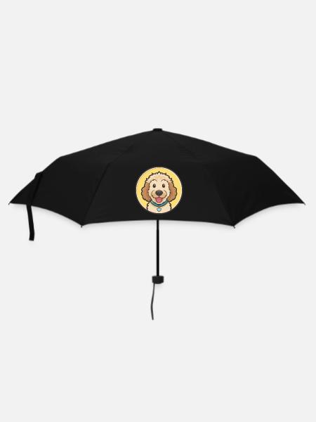 Goldendoodle Do Hunderasse Cartoon Kawaii Clipart - Regenschirm (klein) - Schwarz