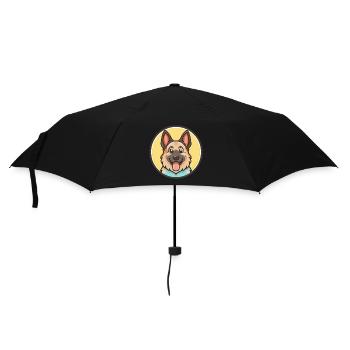 Garafian Shepherd Dog Breed Cartoon Kawaii Clipart - Umbrella (small) - black - Front