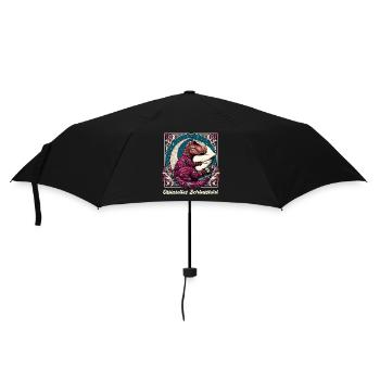 T-Rex Schlafen Offizielles Schlafshirt Geschenk - Regenschirm (klein) - Schwarz - Vorne