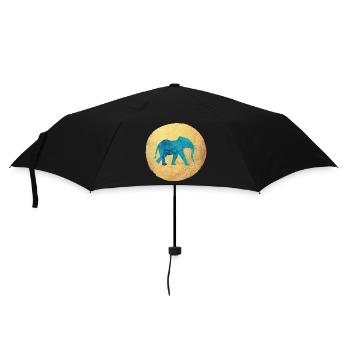 Yoga Kreis Elefant Luxus Yogi Indien Meditation om - Regenschirm (klein) - Schwarz - Vorne