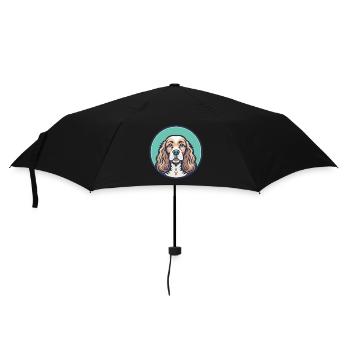 Cocker américain Spaniel Chien Race Dessin animé Kawaii - Parapluie standard - noir - Devant