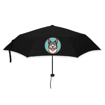 Alabai berger chien race dessin animé Kawaii Clipart - Parapluie standard - noir - Devant