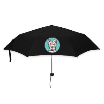 Argentino Chien Race Dessin Animé Kawaii Clipart Animal - Parapluie standard - noir - Devant