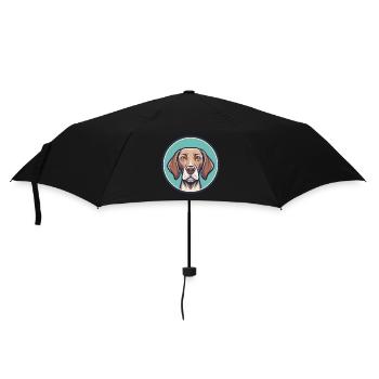 Belgian Pointer Dog Breed Cartoon Kawaii Clipart - Umbrella (small) - black - Front