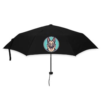 Belgian Shepherd Dog Breed Cartoon Kawaii Clipart - Umbrella (small) - black - Front