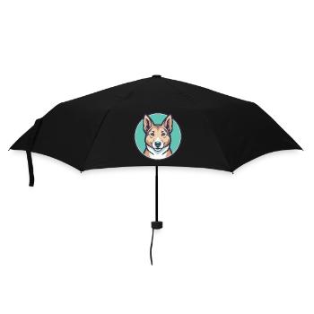 Carolina Chien Race Coloré Dessin animé Kawaii Clipart - Parapluie standard - noir - Devant