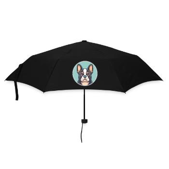 Chien Français Tricolore Hunderasse Karikatur Kawaii - Regenschirm (klein) - Schwarz - Vorne