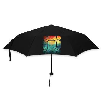Abstract Symphony: Tauchen Sie ein in die Welt der Formen - Regenschirm (klein) - Schwarz - Vorne