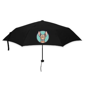 Cirneco Dell Etna Dog Breed Cartoon Kawaii Clipart - Umbrella (small) - black - Front