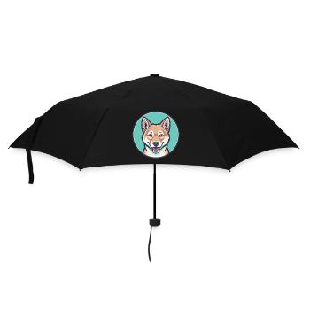Dingo Dog Breed Cartoon Kawaii Clipart Animal Pet - Umbrella (small) - black - Front
