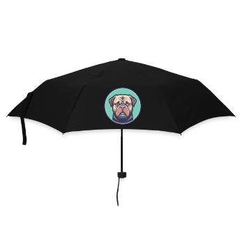 Dogue De Bordeaux Chien Race Dessin animé Kawaii Clipart - Parapluie standard - noir - Devant