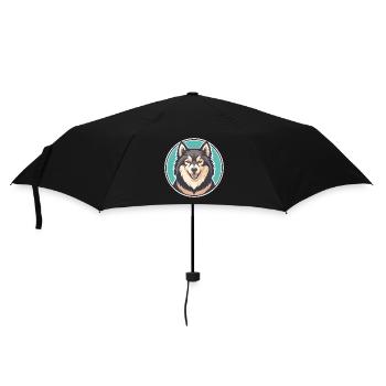 Finlandais Lapon Chien Race Dessin animé Kawaii Clipart - Parapluie standard - noir - Devant