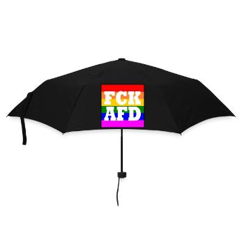 Fck afd - Regenschirm (klein) - Schwarz - Vorne