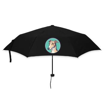 Galgo Español Chien Race Dessin animé Kawaii Clipart Animal de compagnie - Parapluie standard - noir - Devant