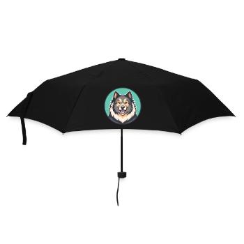 Chien de berger de l’Himalaya Chien Race Dessin animé Kawaii - Parapluie standard - noir - Devant