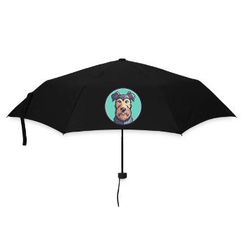 Irish Terrier Dog Breed Cartoon Kawaii Clipart Pet - Umbrella (small) - black - Front
